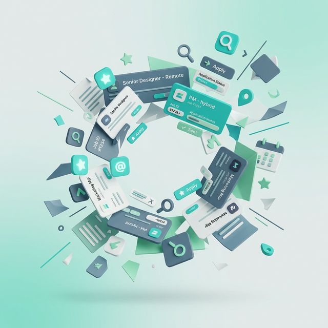 Job Search Chaos Collage